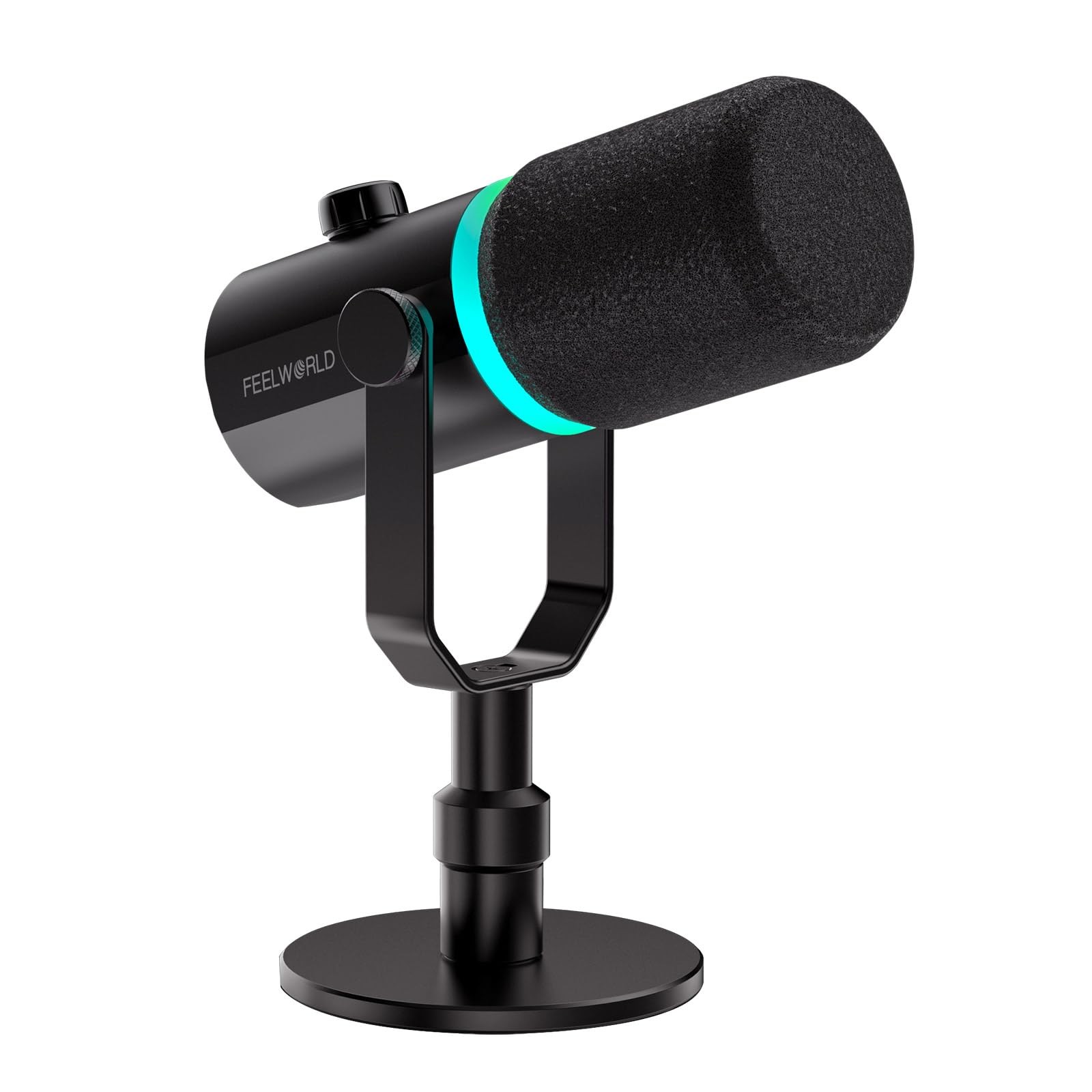 FEELWORLD PM1 XLR USB Dynamic Microphone with Desktop Stand Gifts for Podcast…