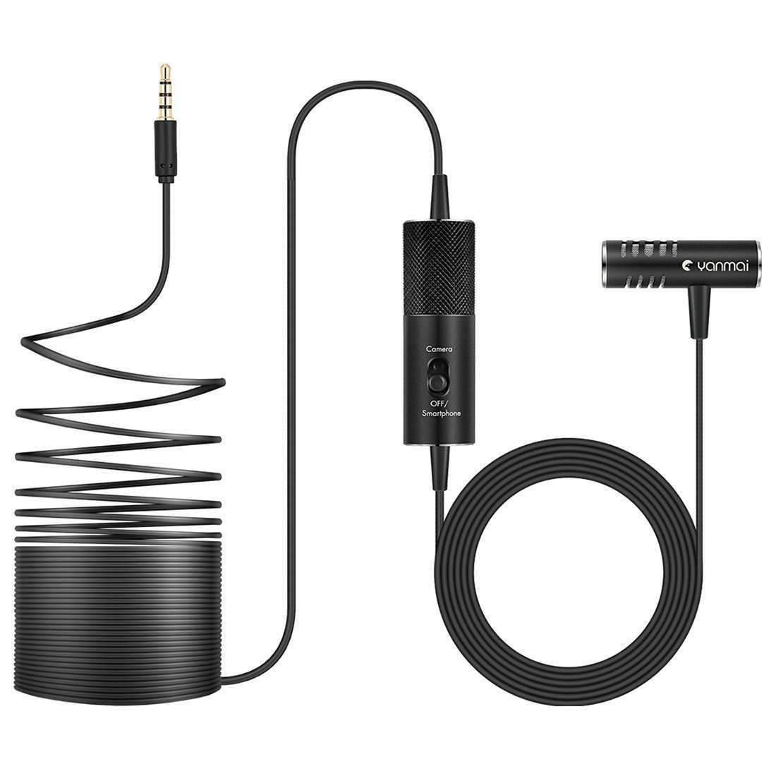 3.5mm Jack Clip-on Lavalier Microphone Condenser Mic For Live Broadcast Show KTV