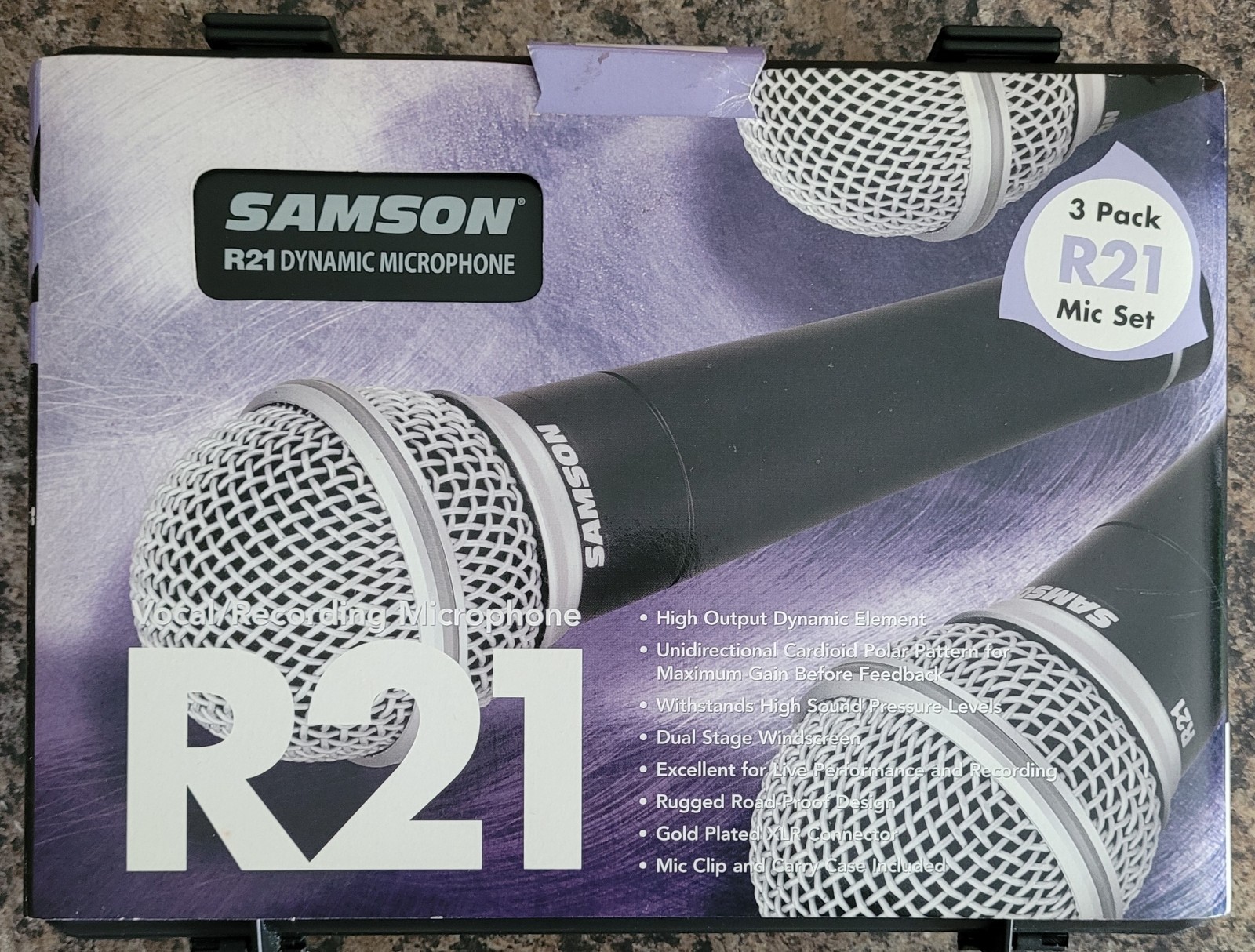 Samson R21 Dynamic Vocal Microphone 3pack NEW!!