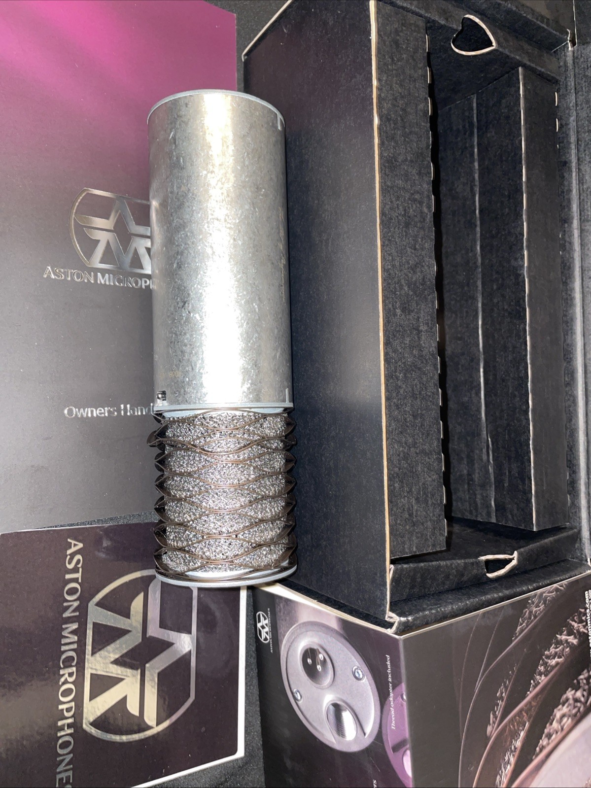 Aston Spirit Large Diaphragm Condenser Microphone, Multi-Pattern, Silver, w/ Box