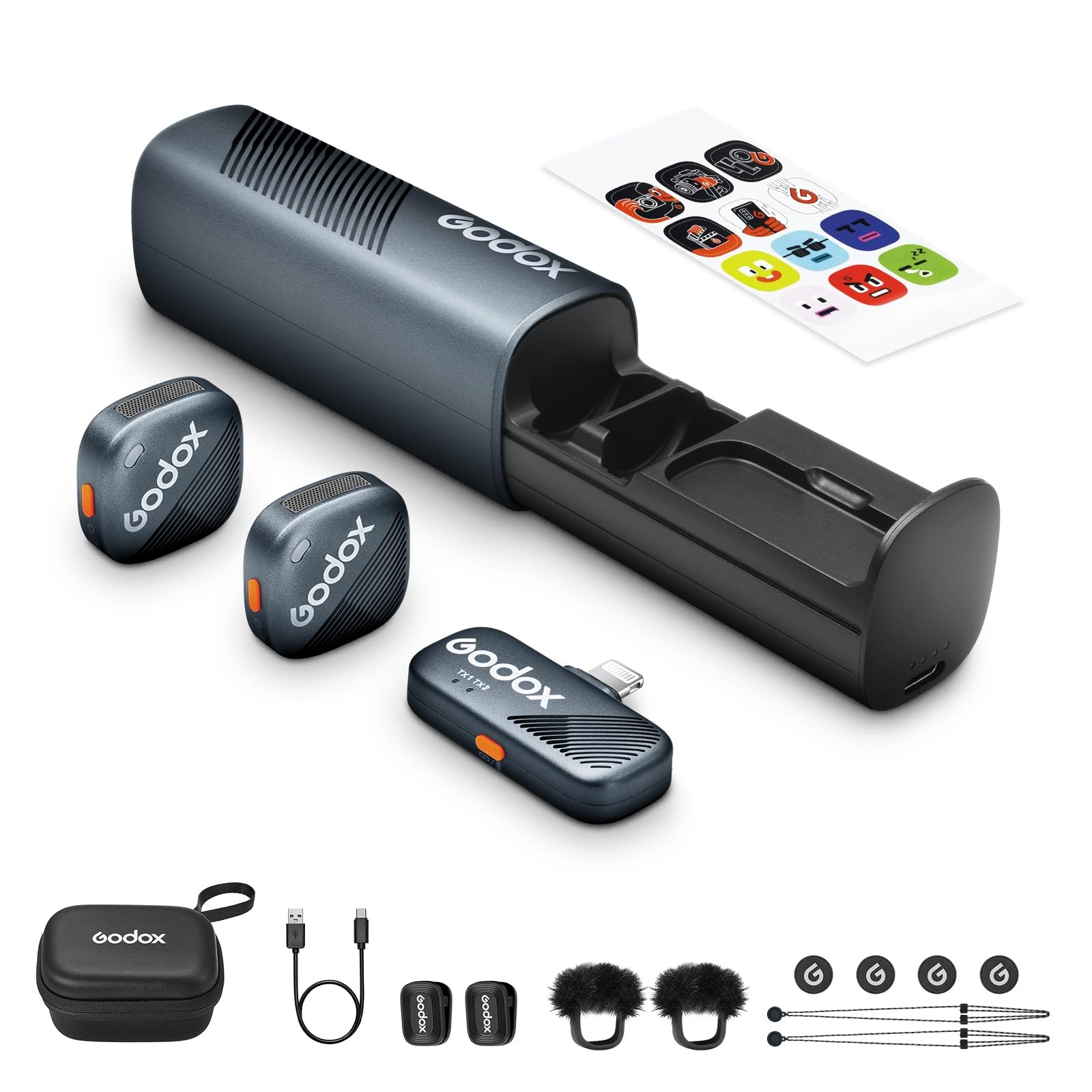 GODOX Cube-S, Cube SL Wireless Microphone, 48kHz 24-bit Lipstick-sized