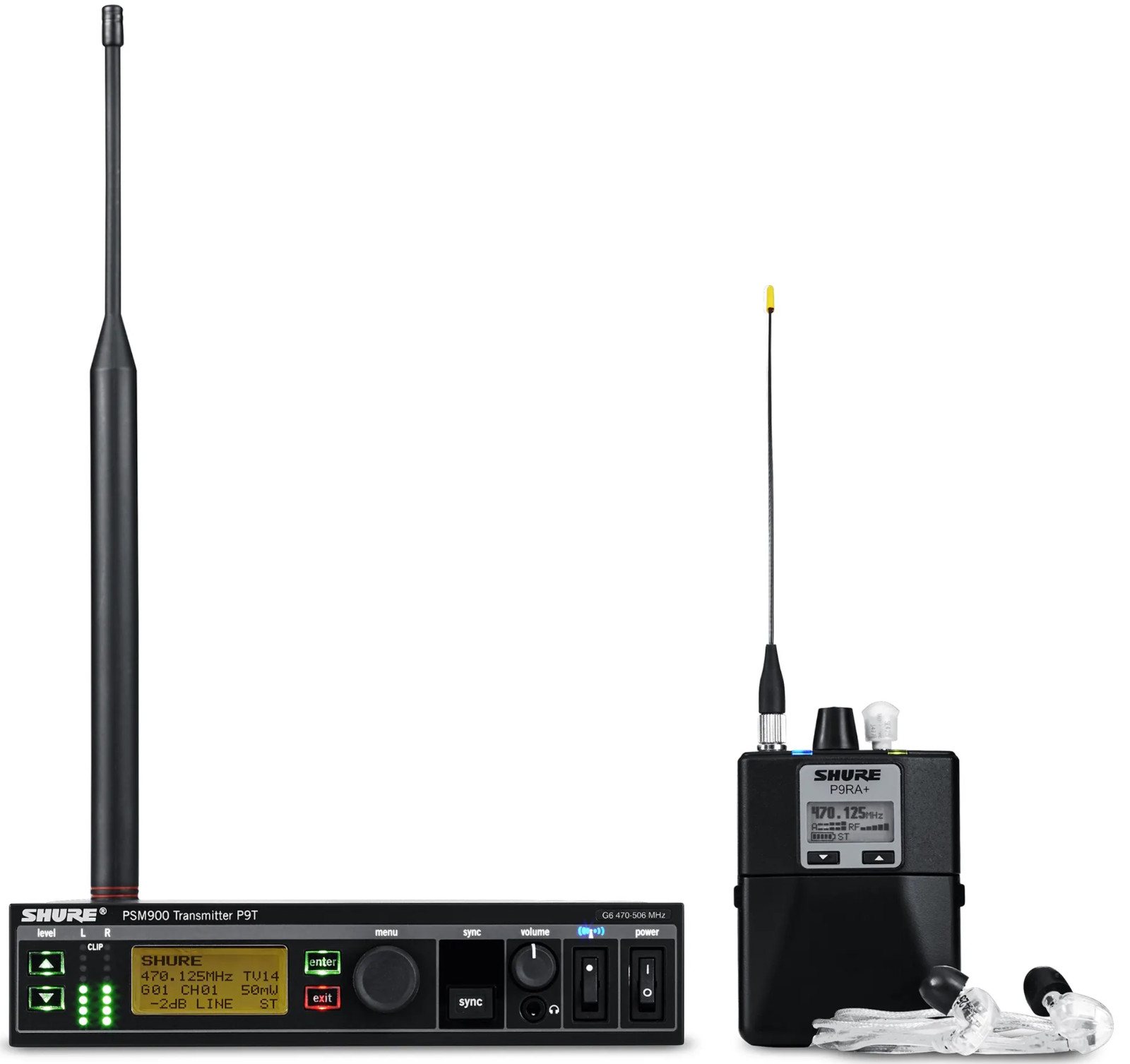 Shure P9TRA+425CL-G6 470-506 MHz Shure PSM 900 Personal Monitor System
