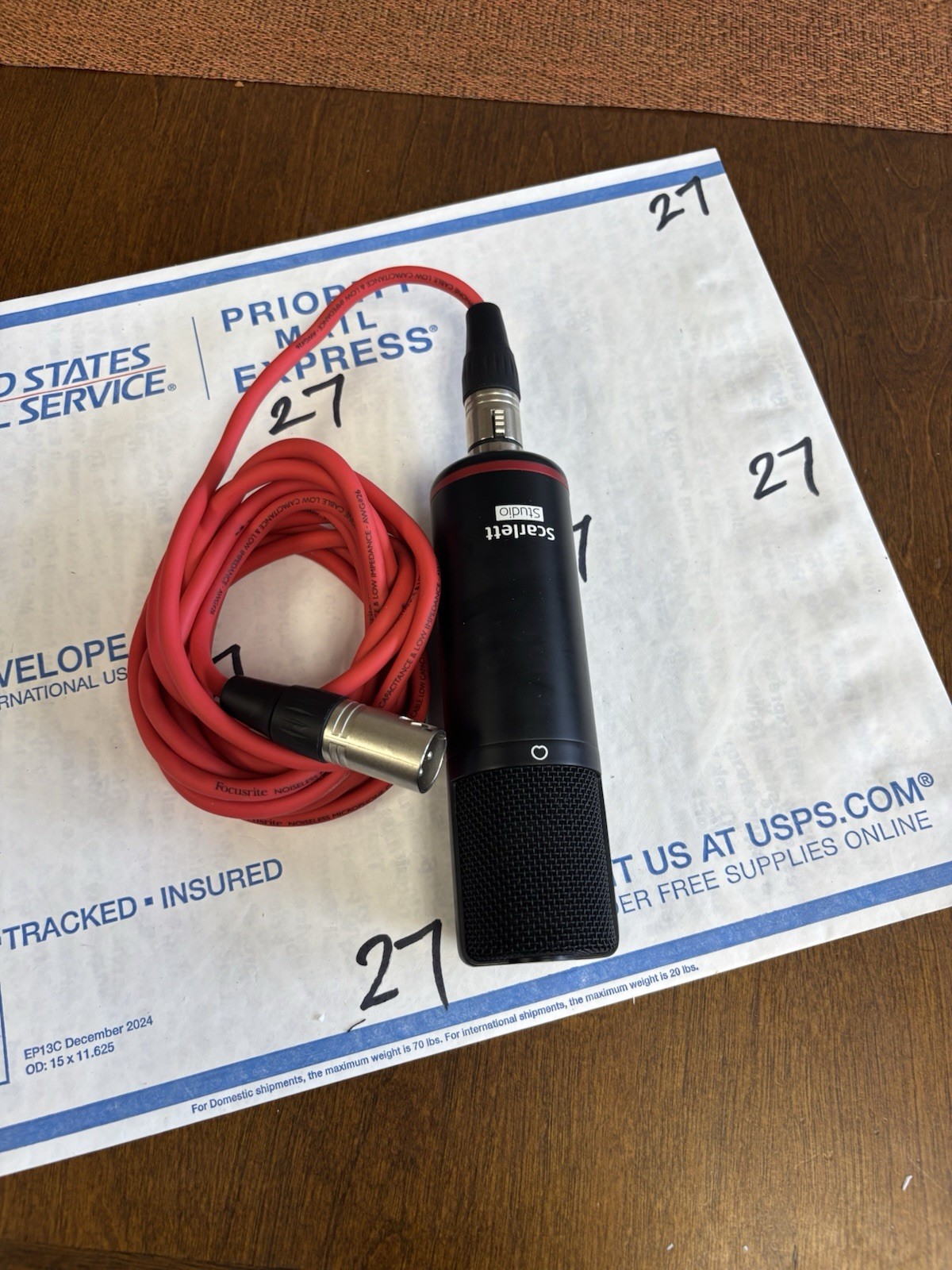 Scarlett Studio Mic CM25 MKIII Condenser Microphone w/ Cord
