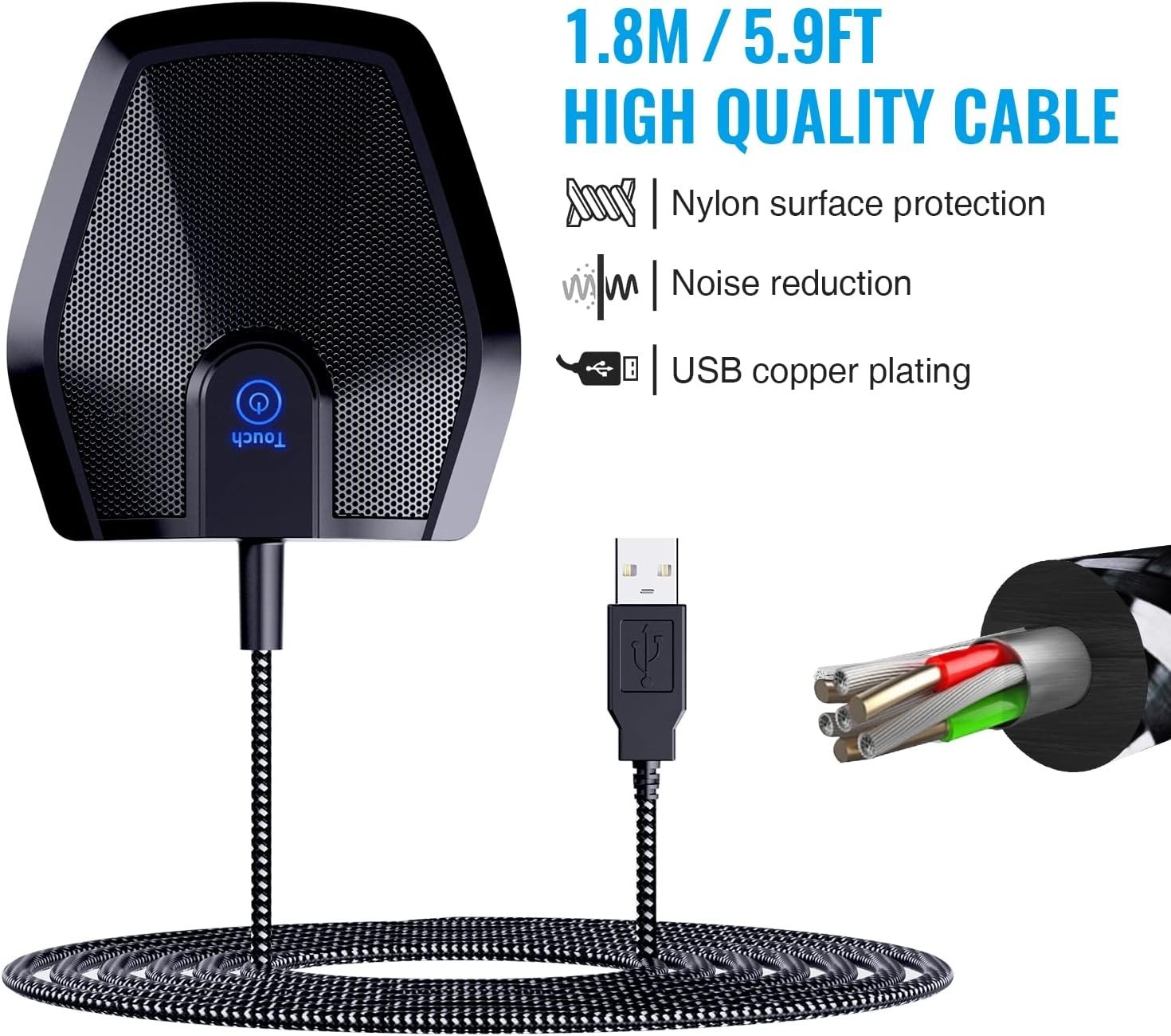 Omnidirectional USB Microphone for Video Conference