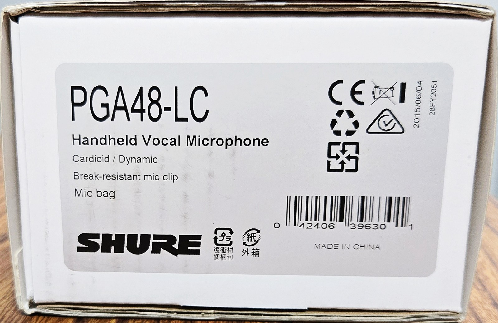 NEW Shure PGA48 PGA48-LC Dynamic Microphone Cardioid Authentic