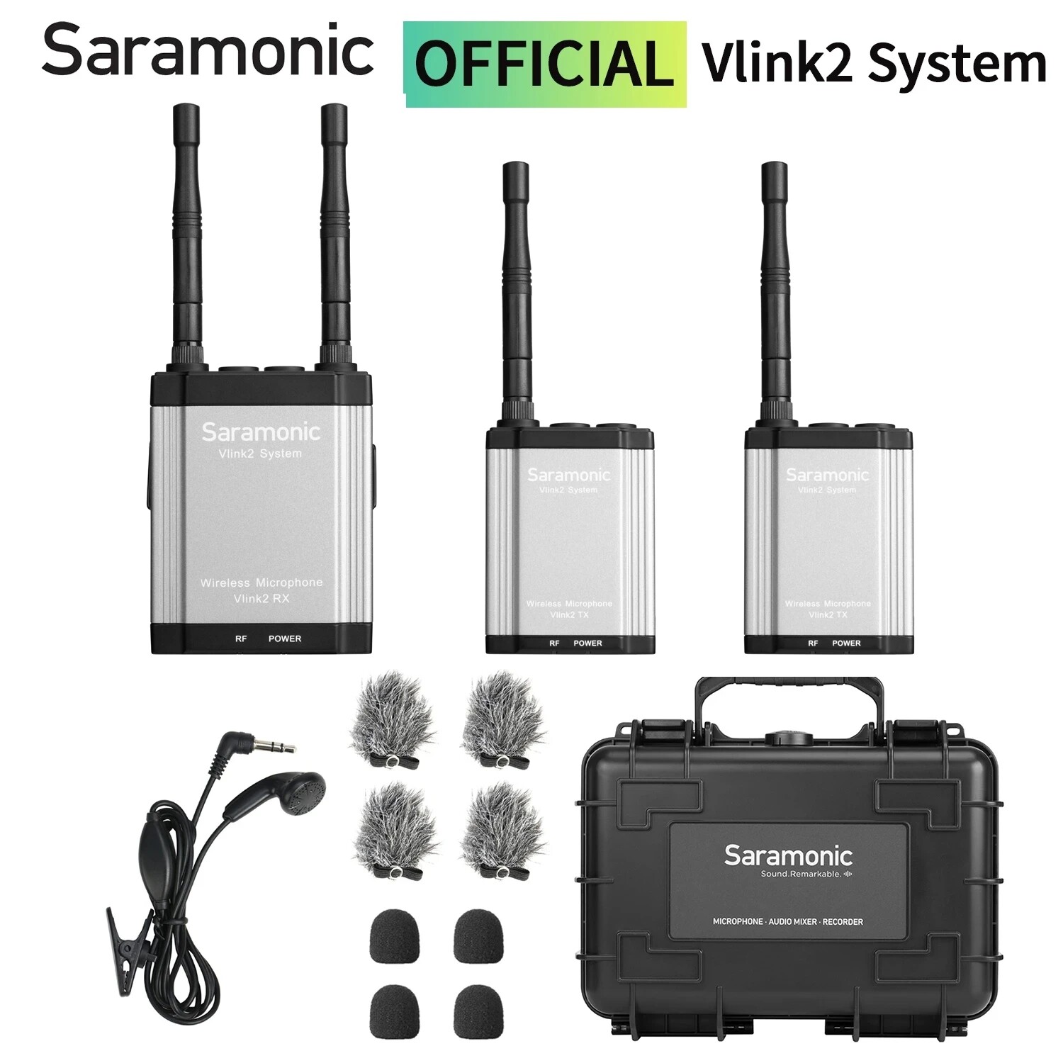 Saramonic Vlink2 Condenser Wireless Lavalier Microphone Video Live Streaming