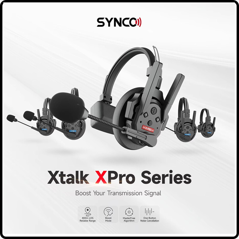 US SYNCO XTalk XPro X2 X5 X9 Full-Duplex 500m Wireless Headset Intercom System