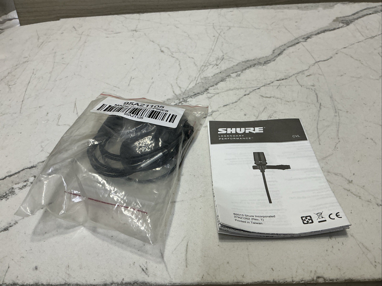 Shure CVL-B/C Centraverse Lavalier Microphone Cardioid