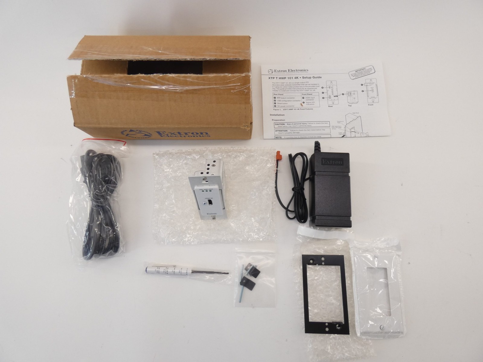 Extron 60-1611-13 XTP T HWP 101 4K White 4K HDMI Transmitter Wallplate – NEW …