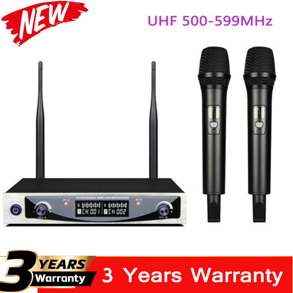 MU-898 UHF 500-599MHz Professional Wireless Microphone System + 2 wireless Mic