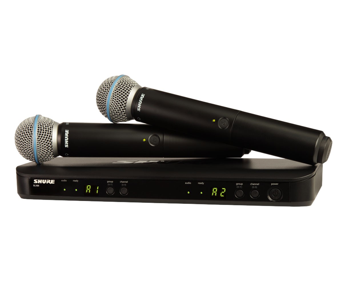 Shure BLX288/B58 (Band H10) Dual Vocal System w/ 2x B58A/Beta 58A Microphones