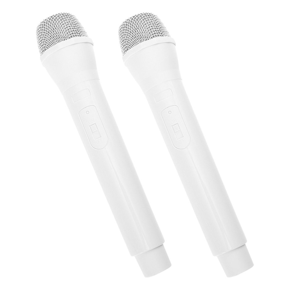 2Pcs Reusable Plastic Pretend Mic Toy for Kids Lightweight Kids Singing Toy