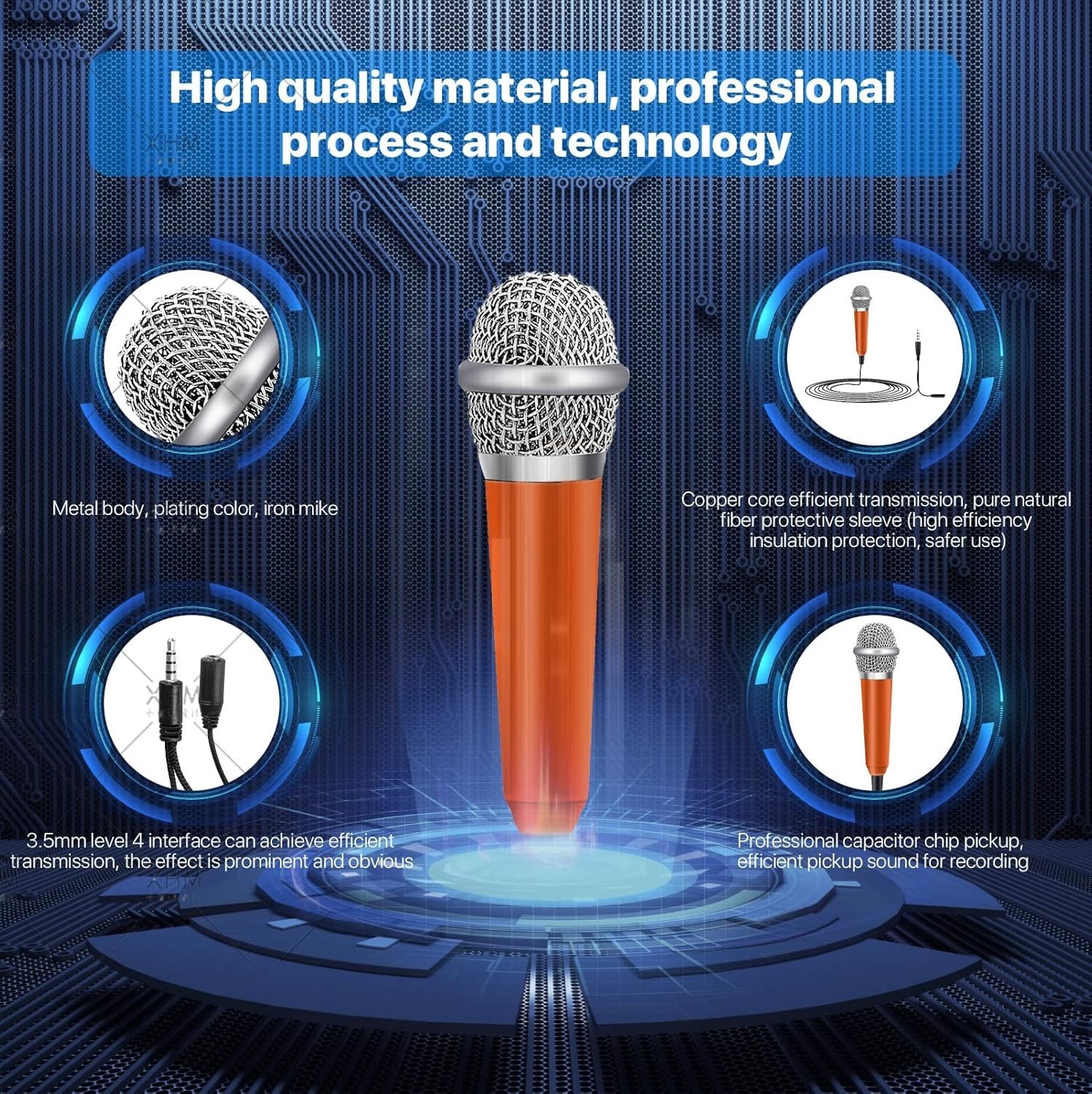 Portable Mini Microphone – Omnidirectional, 3.5mm Jack for iPhone and Android