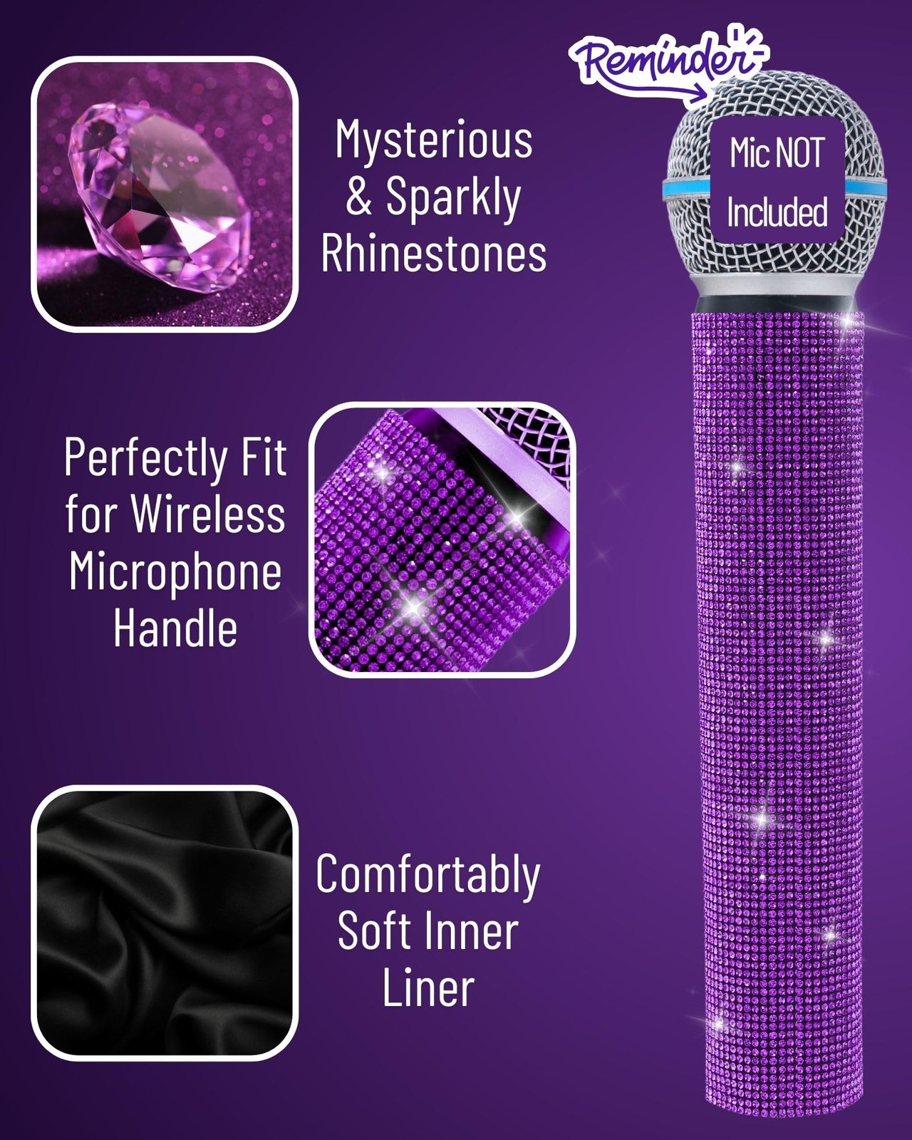 RhymKawa Mic Cover Shure SM58 Beta 58A Violet