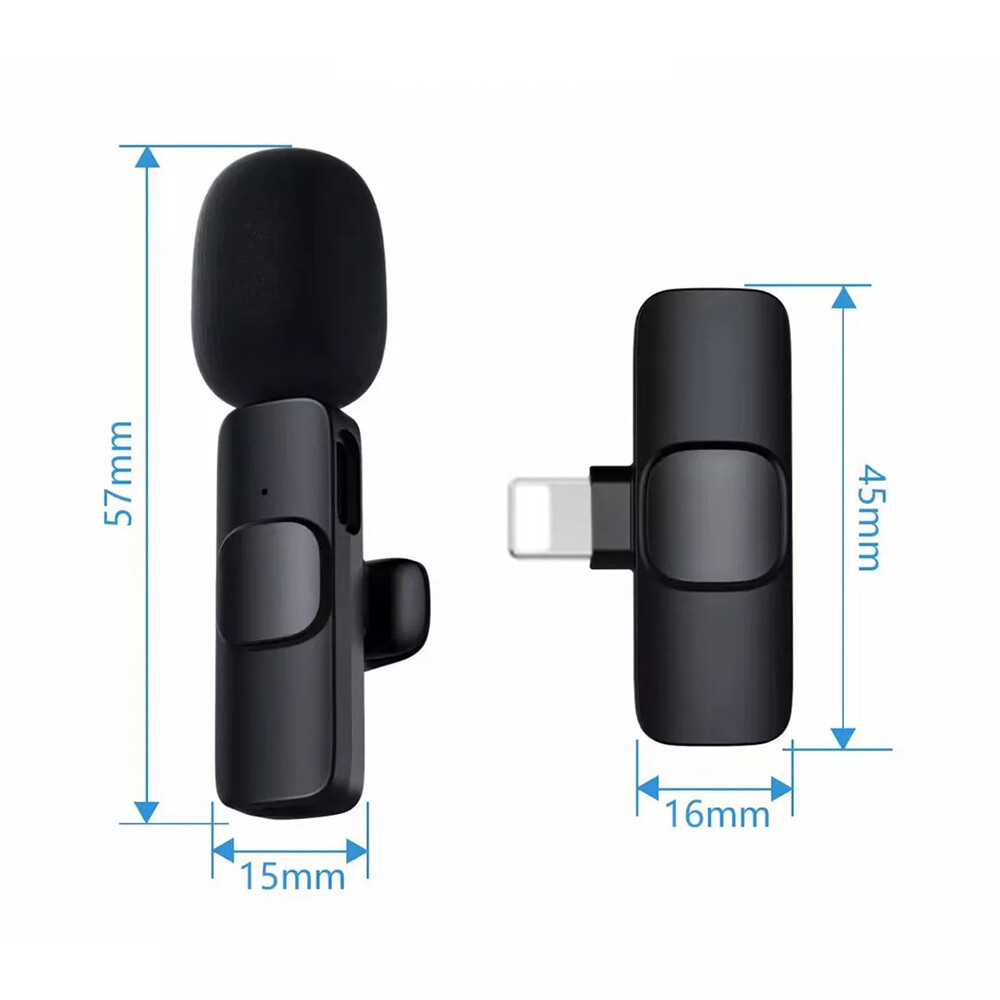 Wireless Lavalier Microphone Mic For iPhone iPad Live Stream YouTube Tiktok USA