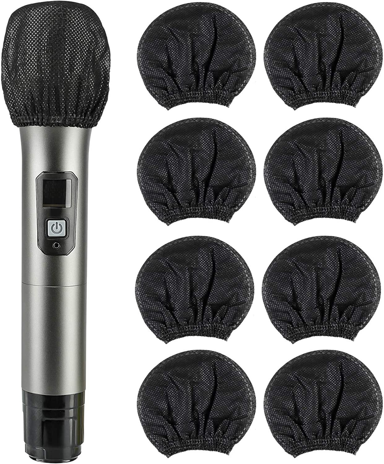 200 Pcs Funda Desechable Para Microfono Microfono De Mano No Tejido Parabrisa.