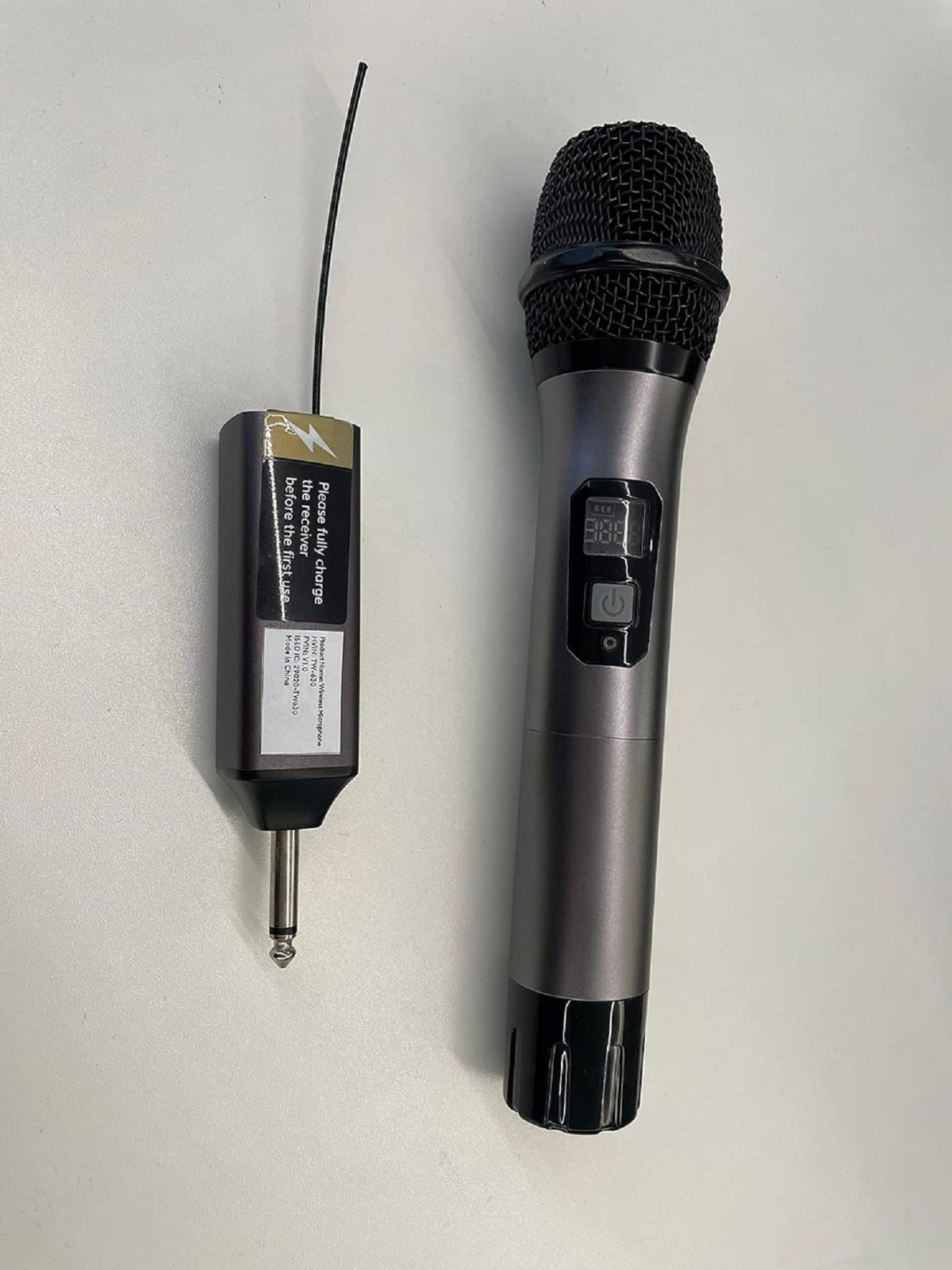 Micrófono inalámbrico con receptor recargable, para karaoke, canto, fiesta, boda