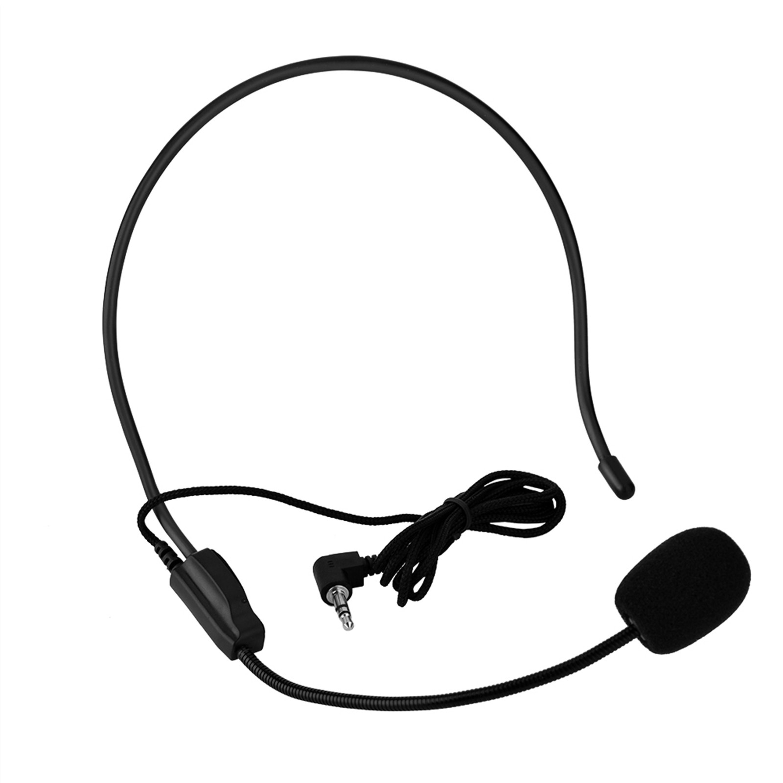 Mini 3.5mm Head Mounted Wired Microphone Condenser MIC For Voice Amplifier W