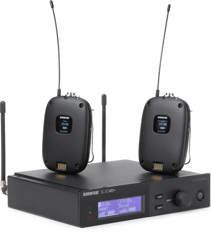 Shure SLXD14D+ Dual Wireless Bodypack System – G57 Band