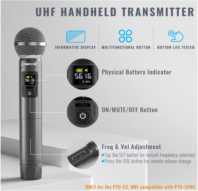 Set de micrófono inalámbrico con estuche para cantar frecuencias ajustables NEW