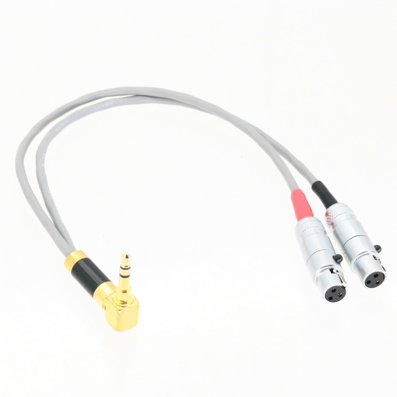 3.5mm TRS Stereo Elbow to L+R Dual Mini XLR TA3F 8” L2B2AT Insert Splitter Cable