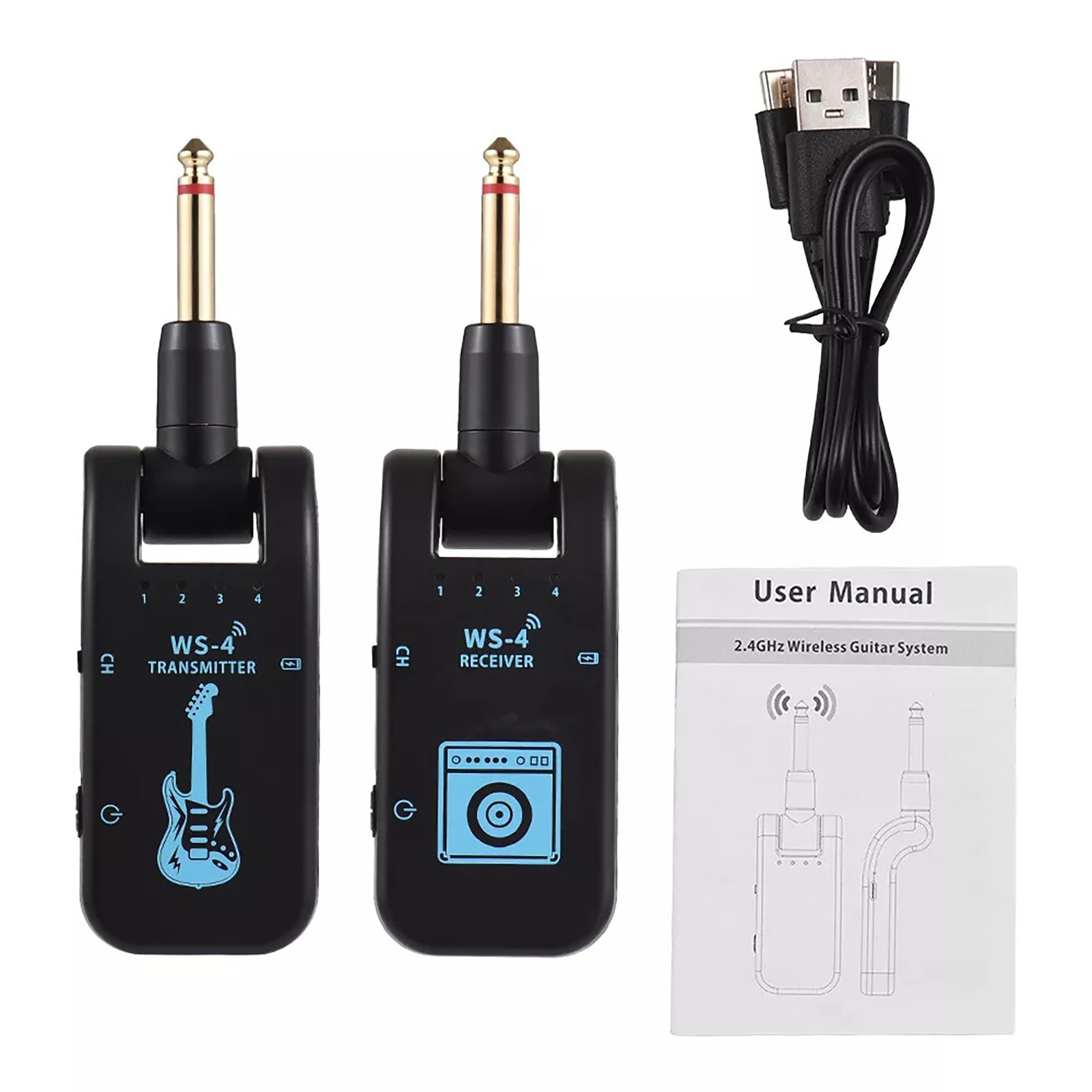 48k/16 bit 2.4G Wireless Guitar Rechargeable Transmitter And Receiver