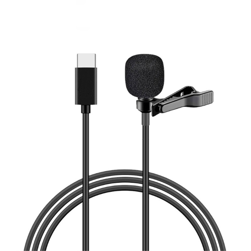 High Sensitivity Type C Lavalier Mic Microphone for Interviews Online Chatting