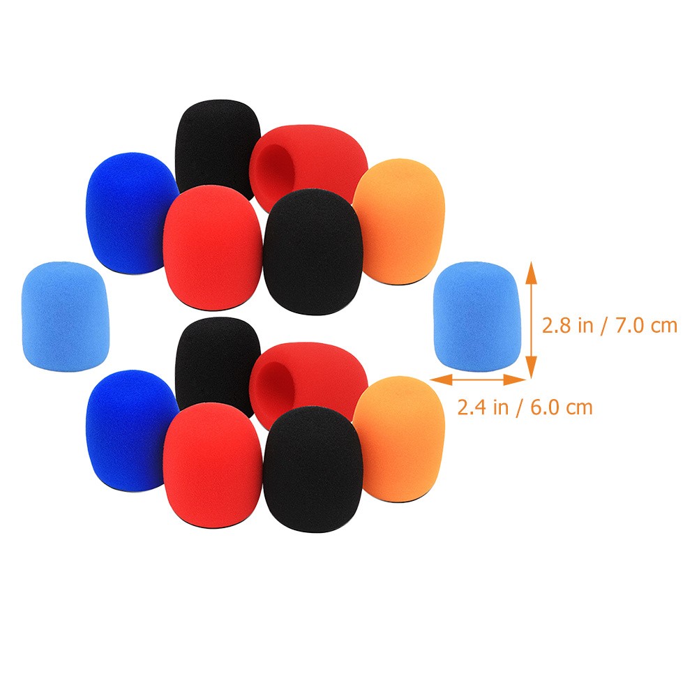 15 Pcs Microphone Covers Mic Covers Foams Microphone Protectors(Random color)