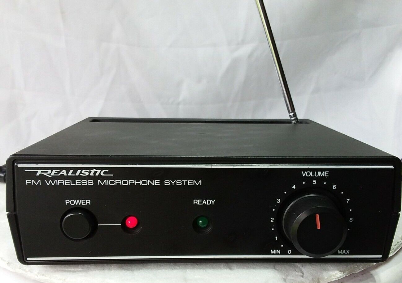 Realistic FM Wireless Microphone System 32-1221A 49.890MHz Vintage Tested Works