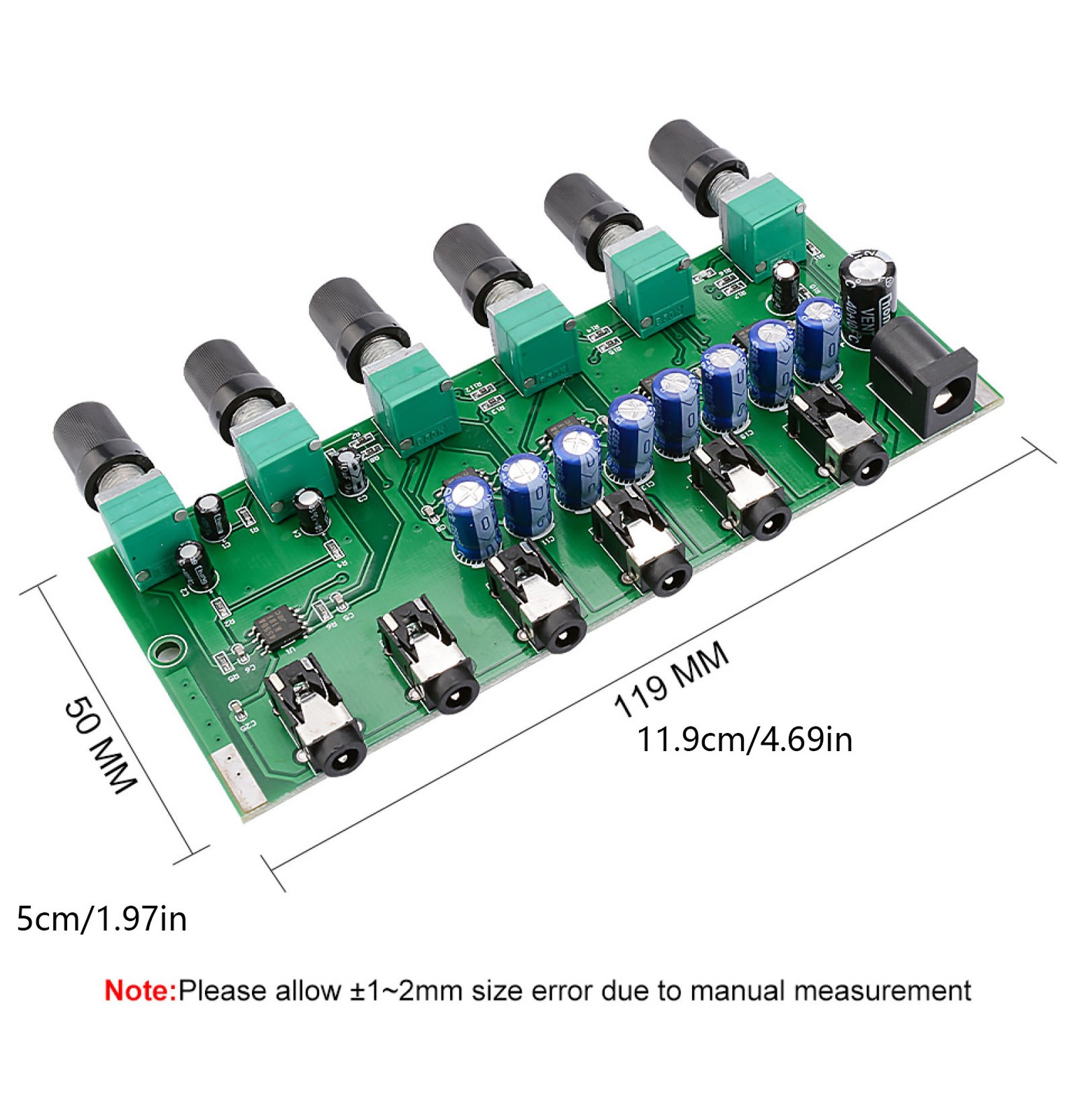 5V-15V 1Way Output 3.5mm Stereo Audio Signal Mixer PCB Motherboard Mixer Board