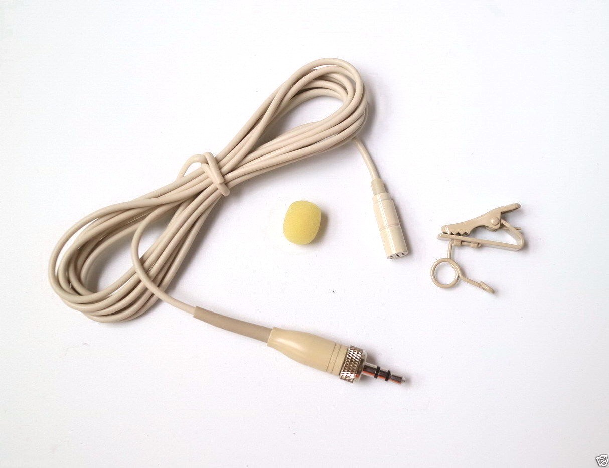 ME2 Beige Lavalier Microphone for Sennheiser ew sk 100 112 322 Lapel Clip Mic