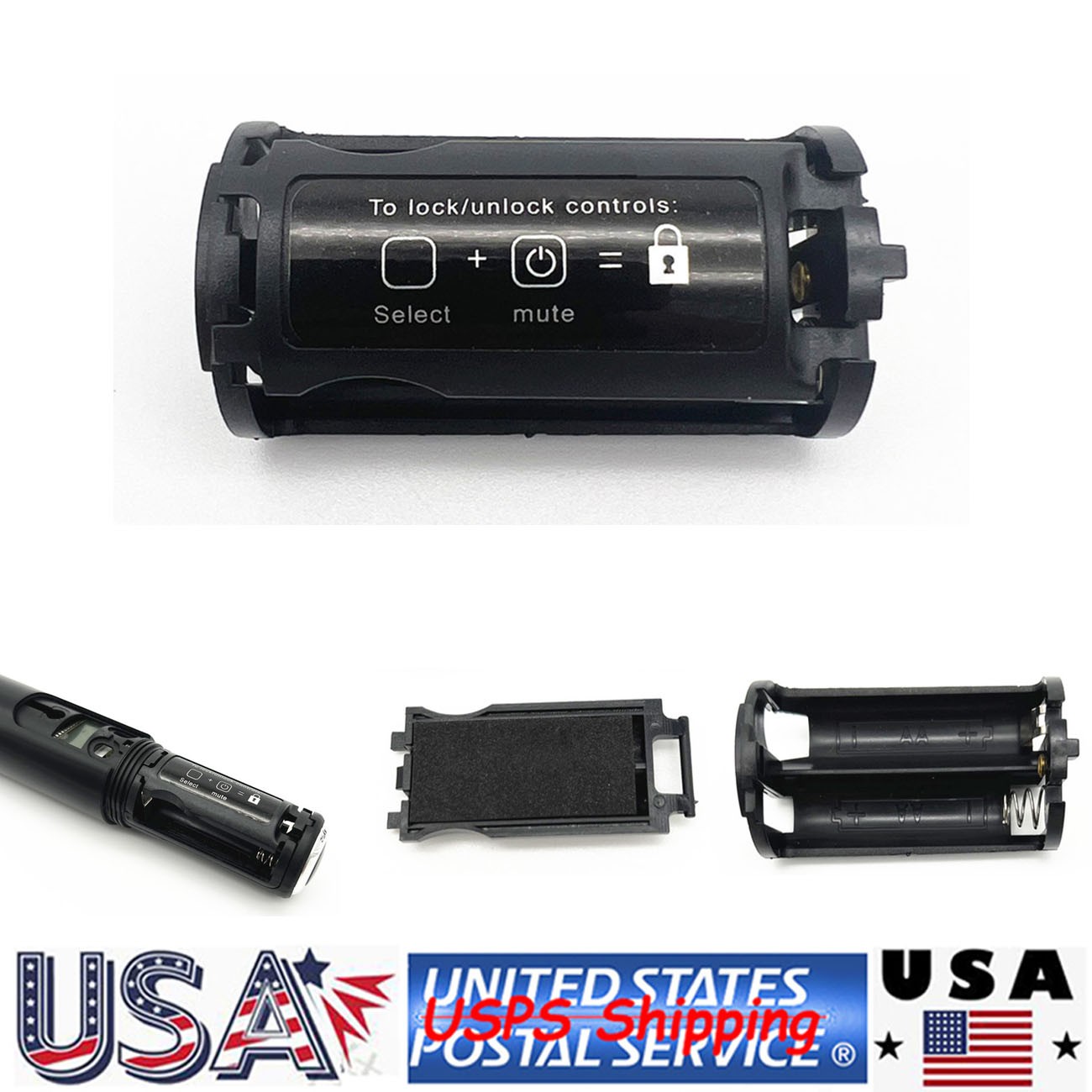 Wireless Microphone Battery Cover Case Replace Accessories for Shure SLX2 / PGX2