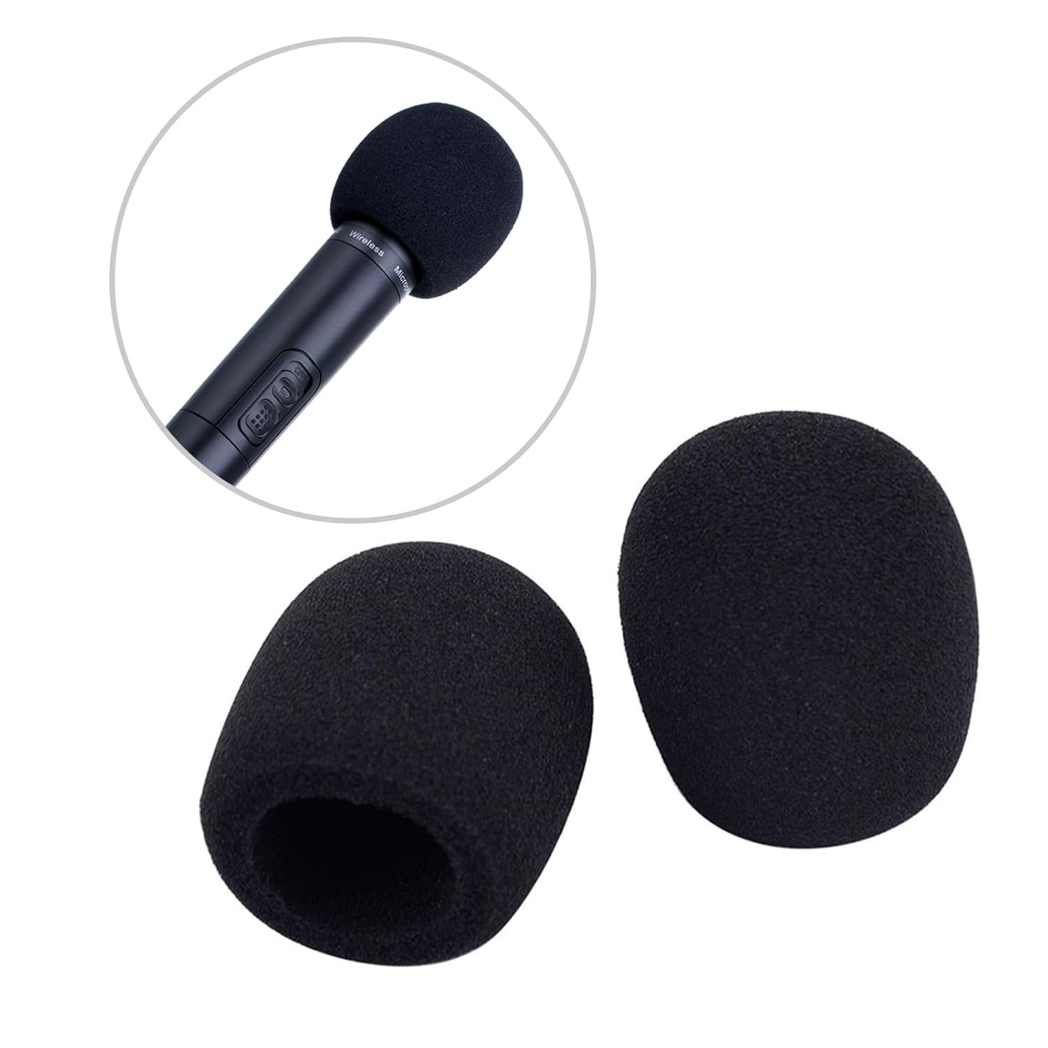 Handheld Foam Microphone Windscreen Mudder Foam Mic Cover 5 Pack Windshield Foam