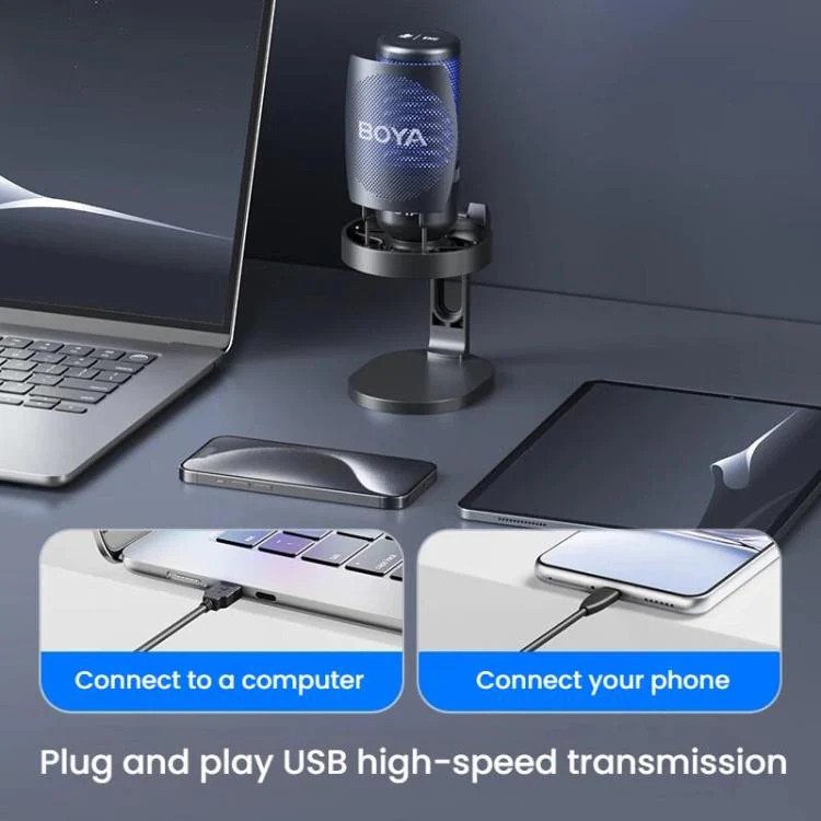 Condenser Microphone Computer Phone Recording Video Live Receiving Noise Reducti