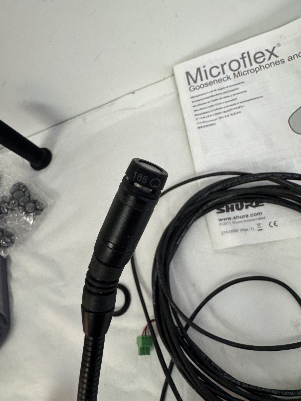 Shure MX405 Cardioid Condenser Microphone 5″ Gooseneck + MX400SMP + Accessories