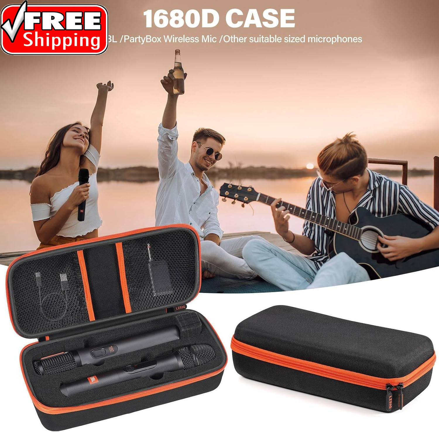 Wireless Microphone Case Compatible with JBL Wireless Two Microphone System, Dua