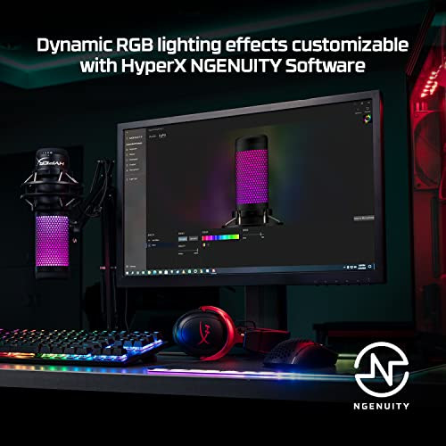 HyperX QuadCast S Standalone Microphone RGB Lighting White For