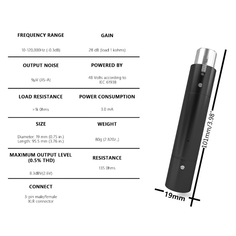 Professional-GAZ-MA1 Mini Dynamic Microphone Amplifier with Noise-Cancelling
