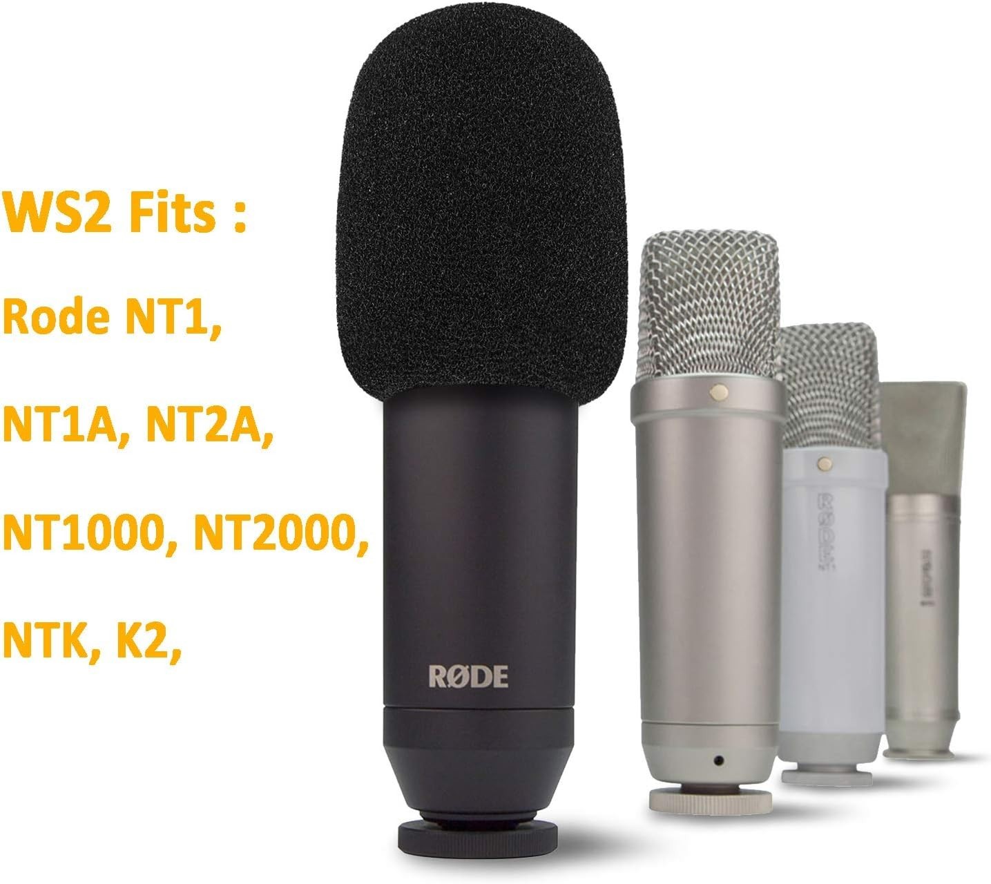 WS2 Microphone Pop Filter/Windscreen Compatible with Rode NT1-A, Procaster, p…