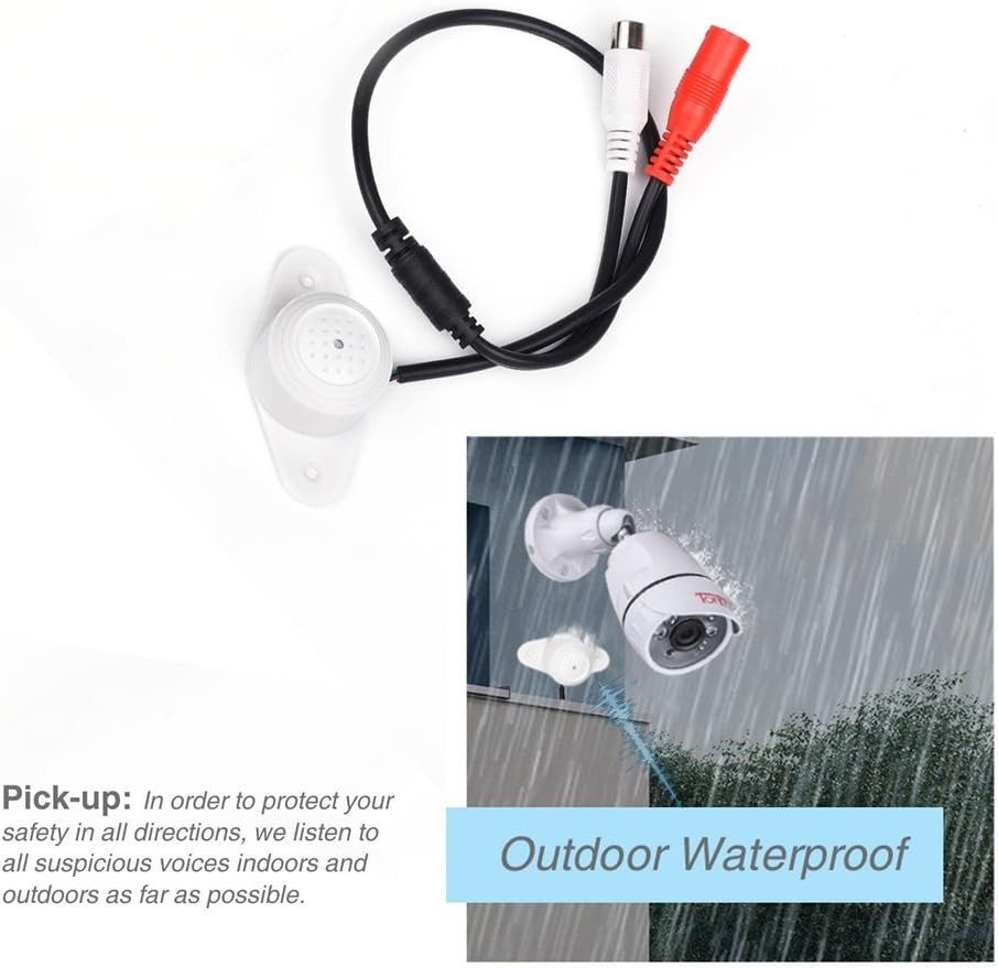 High-Gain Preamp Microphone for CCTV Surveillance