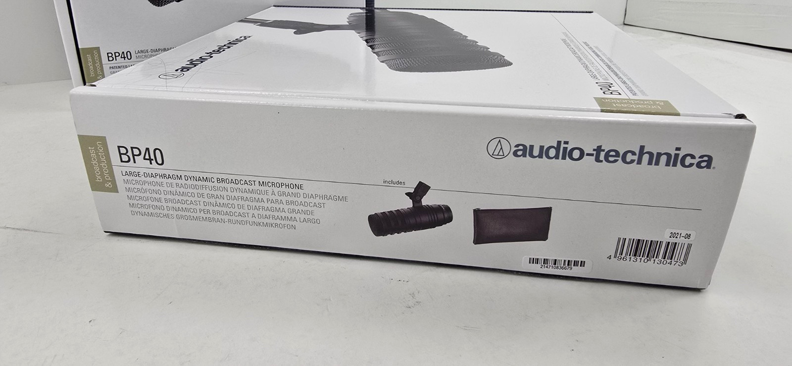 Audio-Technica BP40 Large-Diaphragm Dynamic Broadcast Vocal Microphone MEW