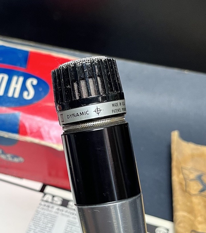 Vtg Shure 545 Unidyne III Microphone, MADE IN USA. Untested Box & Cables Extras
