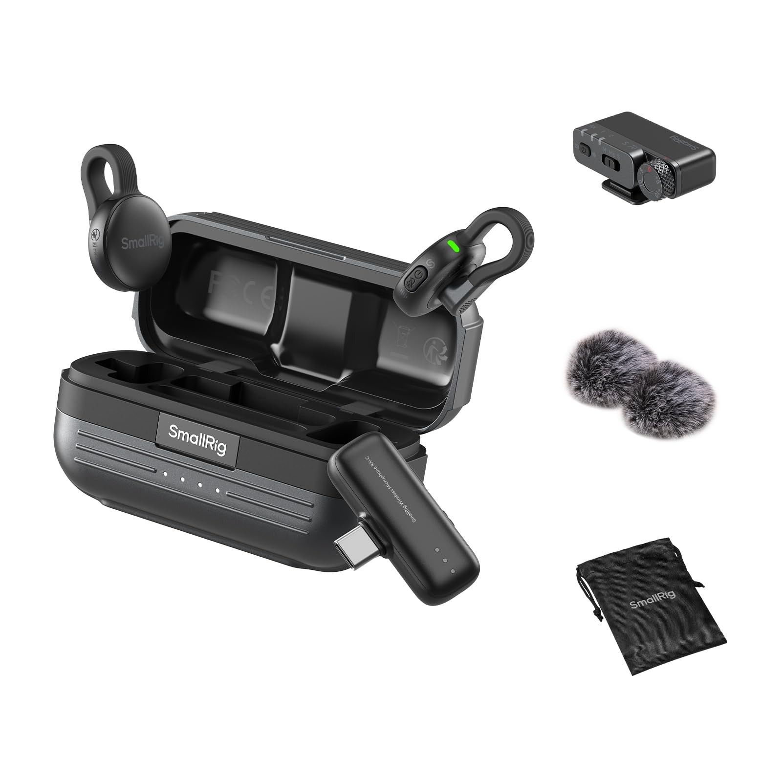 S70 Wireless Mic (2 TX + 2 RX + Charging Case), Mini Lavalier Microphone for …