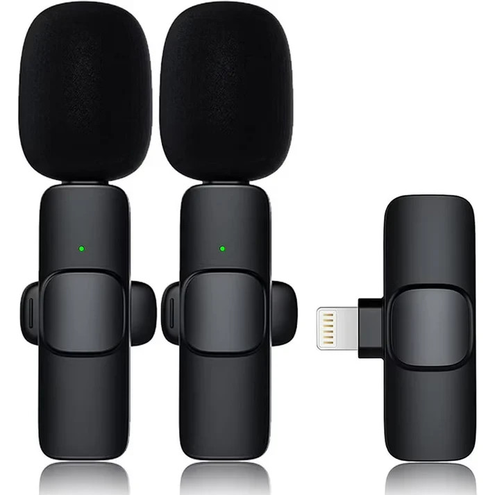 3 in 1 Wireless Clip-on Mini Microphones for iPhone, Camera, Android, iPad