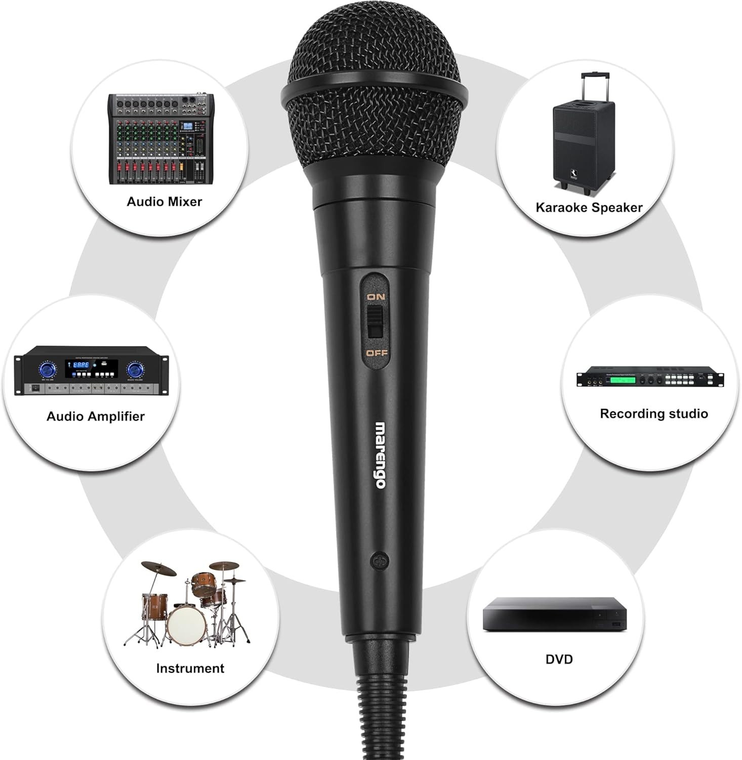 Versatile Handheld Microphone – Cardioid Pickup & Robust Compatibility