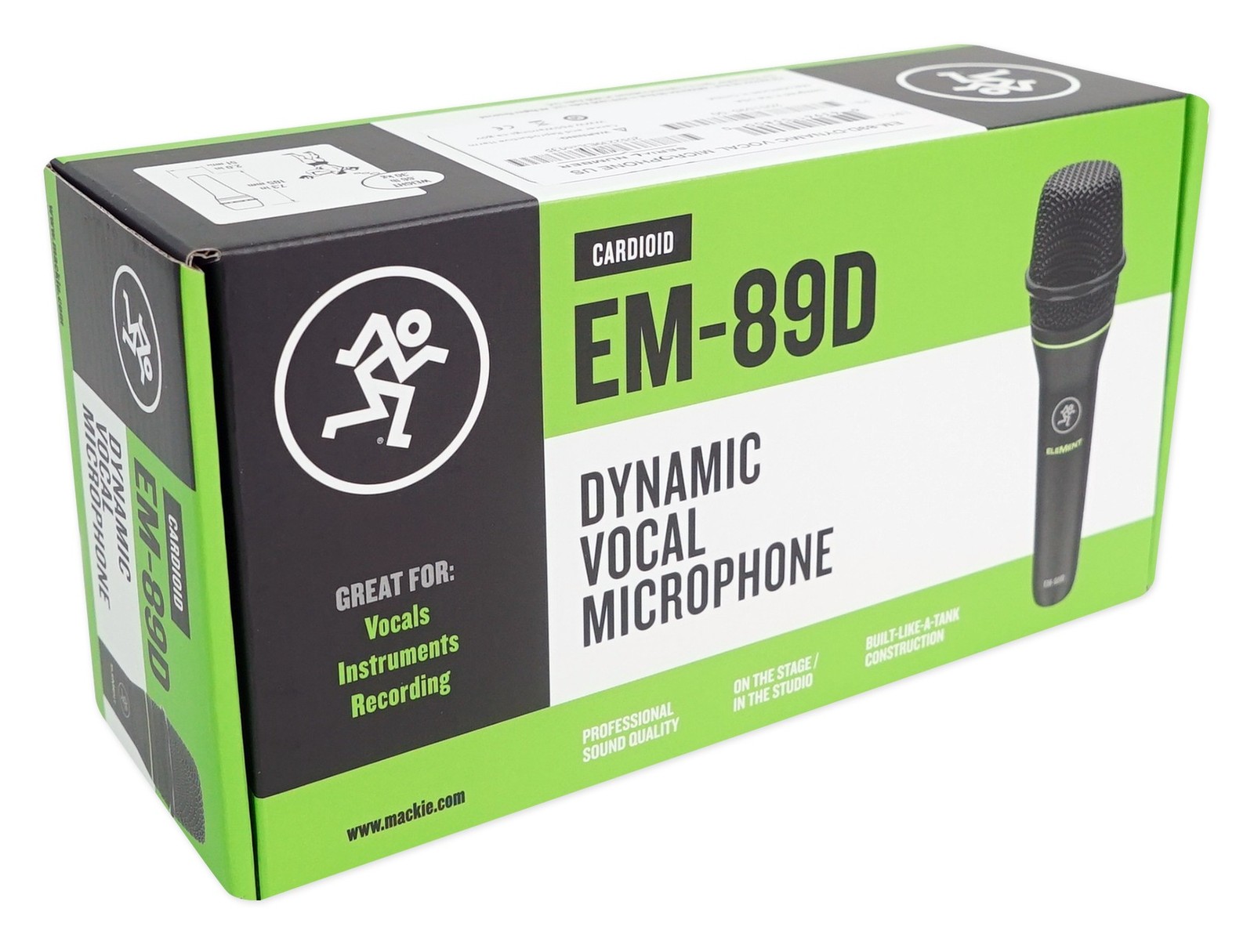 Mackie EM-89D Studio Recording Dynamic Microphone+Cable+Desk Stand+Pop Filter