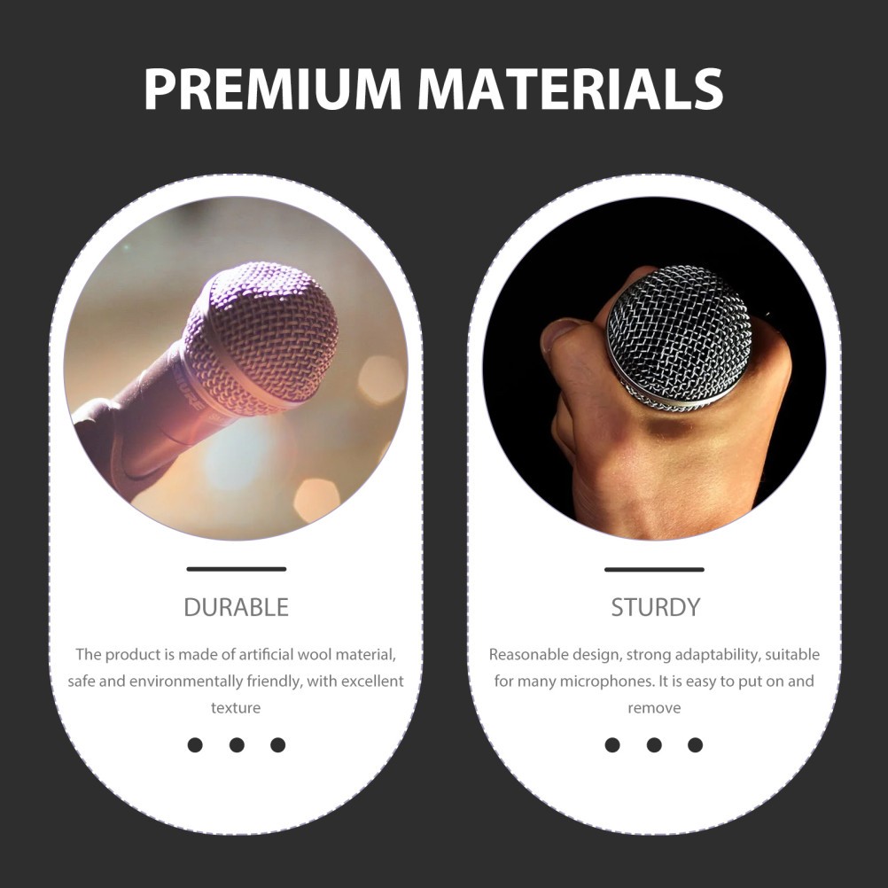 2Pcs Splash-proof Microphone Sleeve Practical Professional Microphone Cover