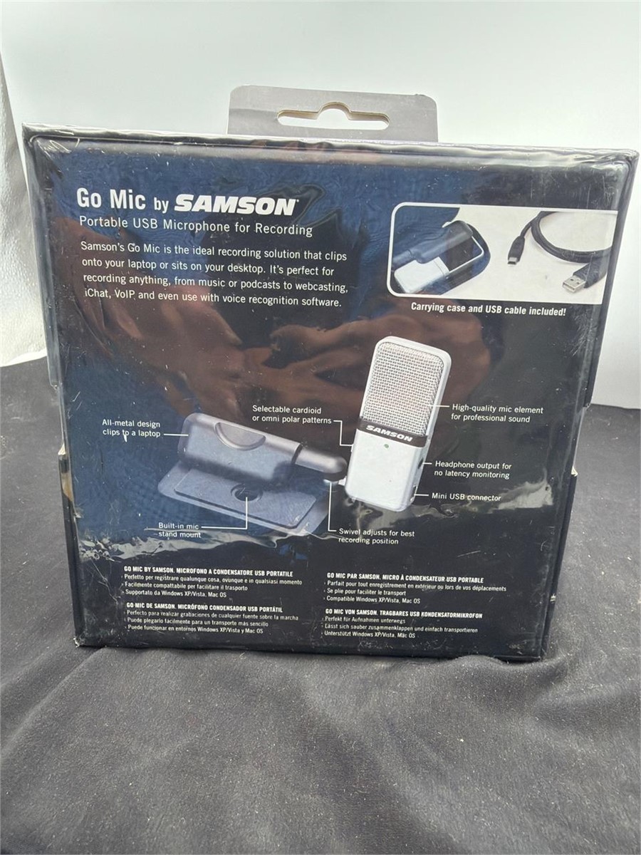 Samson Go Mic Portable USB Condenser Recording Microphone w/ Box Cakewalk LE