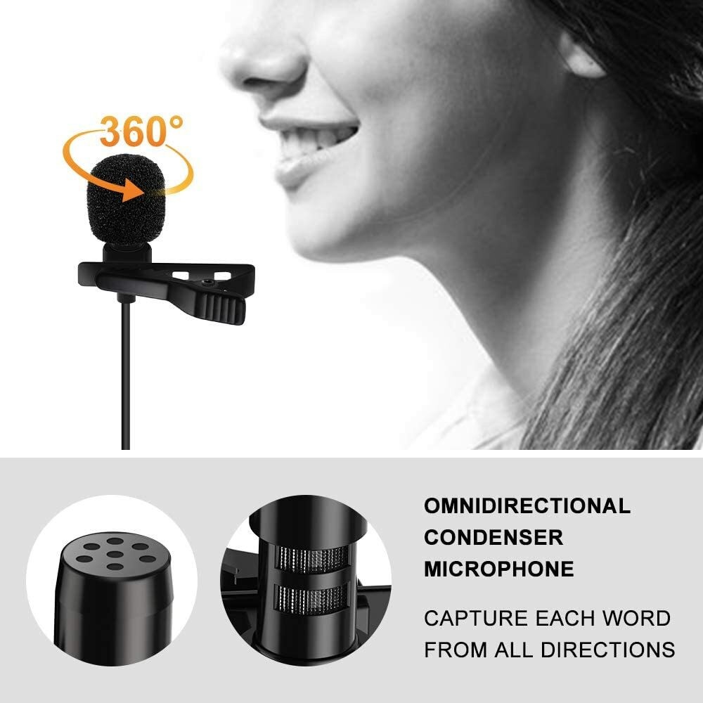 Type C to 3.5mm Micro Condenser Record Studio Tripod Live Stand for Cell Phone