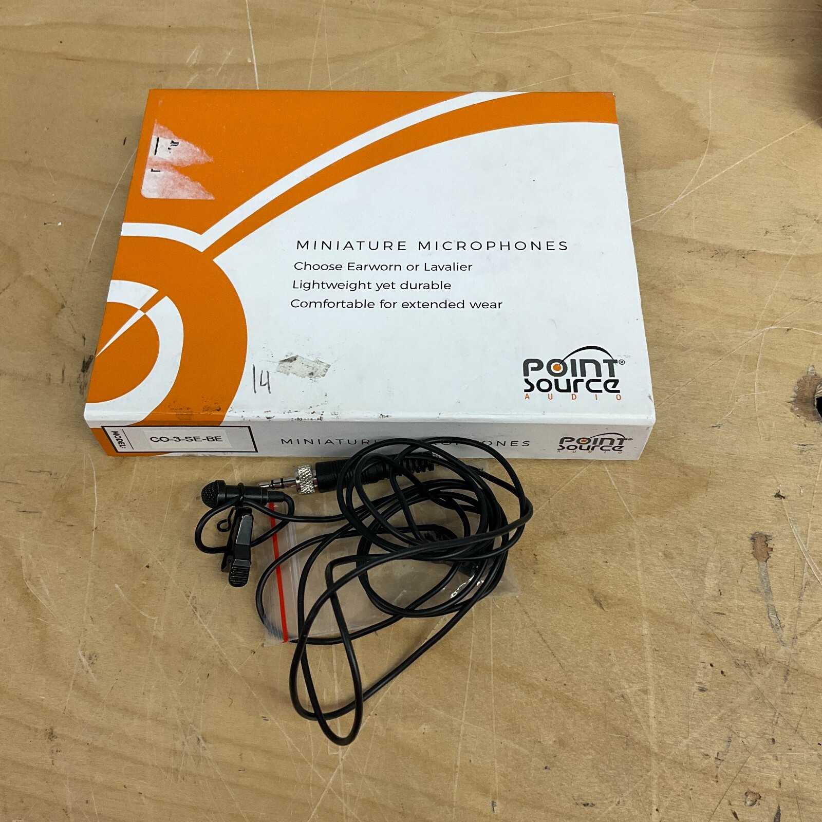 Point Source Audio Miniature Microphone (CO-3-SE-BE) Tested and Working w/ Box